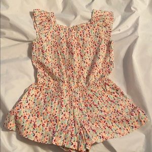 Girls romper with pockets